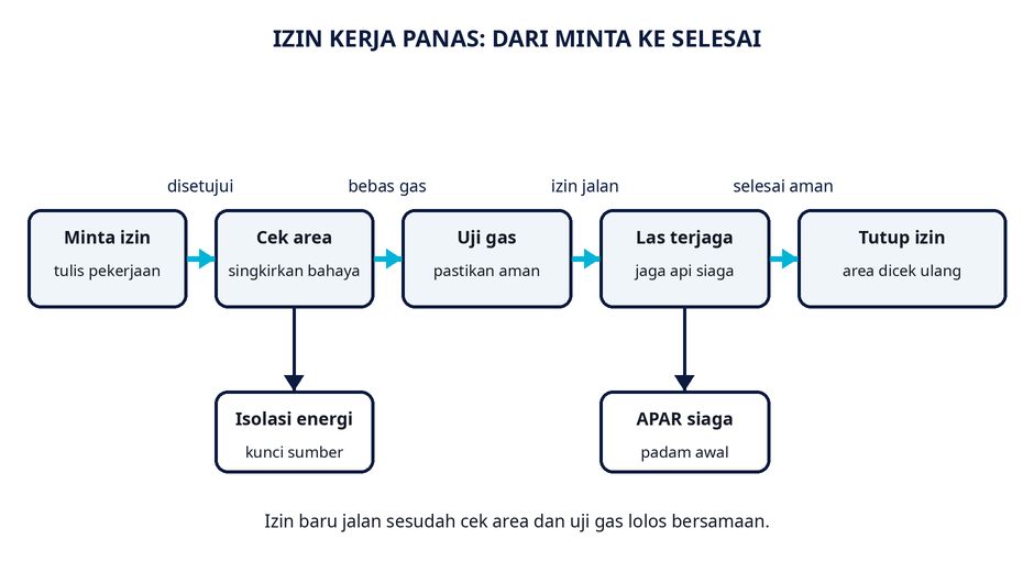 Alur izin kerja panas dari awal ke akhir